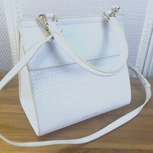 Modern Picnic White Croc Large Luncher Insulated Bag